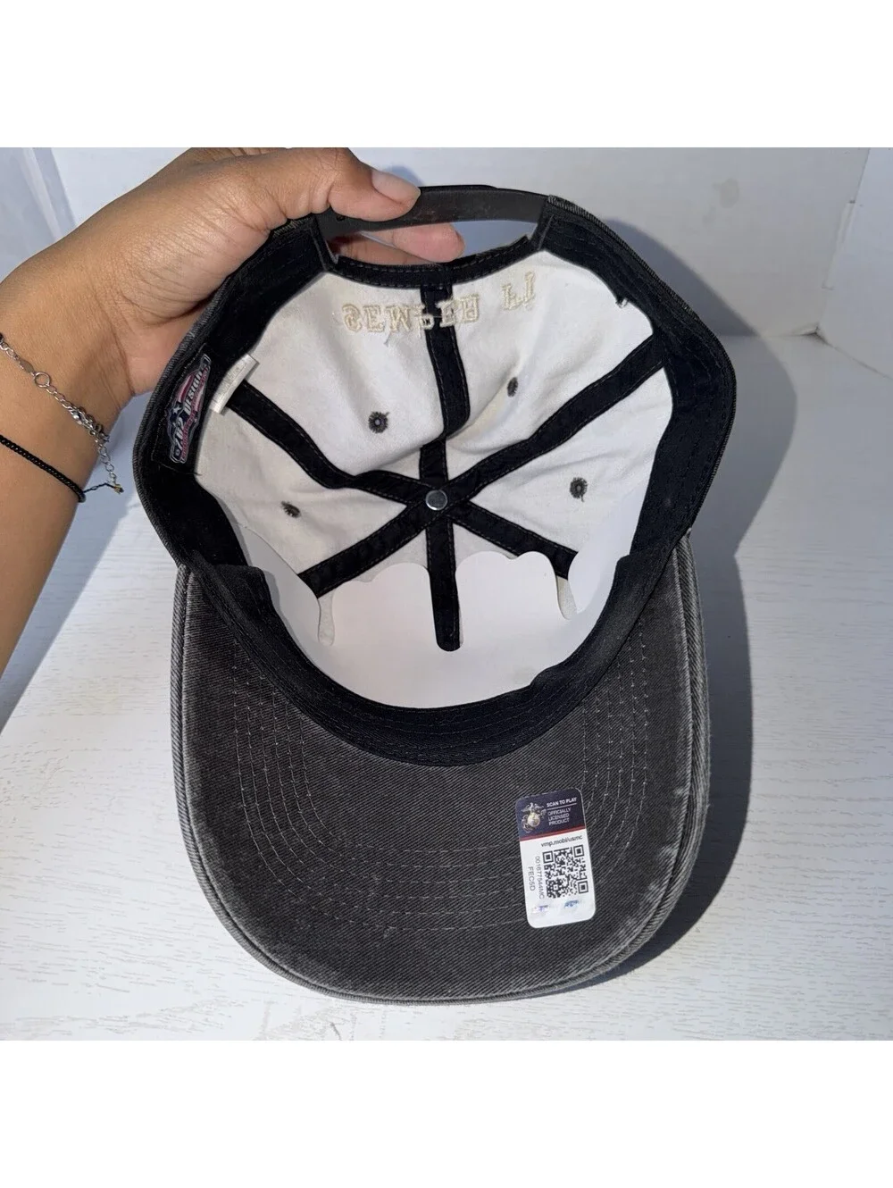 7.62 Design USMC Semper Fi Adjustable Hat Cap Official Licensed Black Cotton